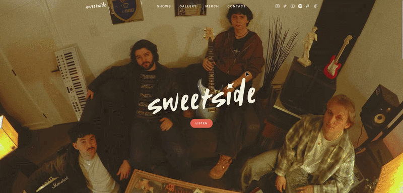 Demo of the Sweetside website project